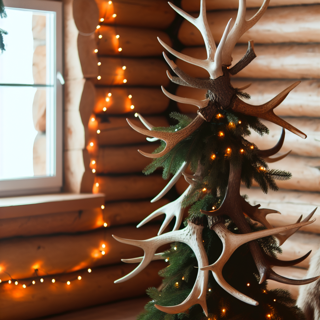 antler christmas tree