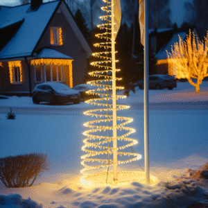 How to Make a Flagpole Christmas Tree in Your Yard