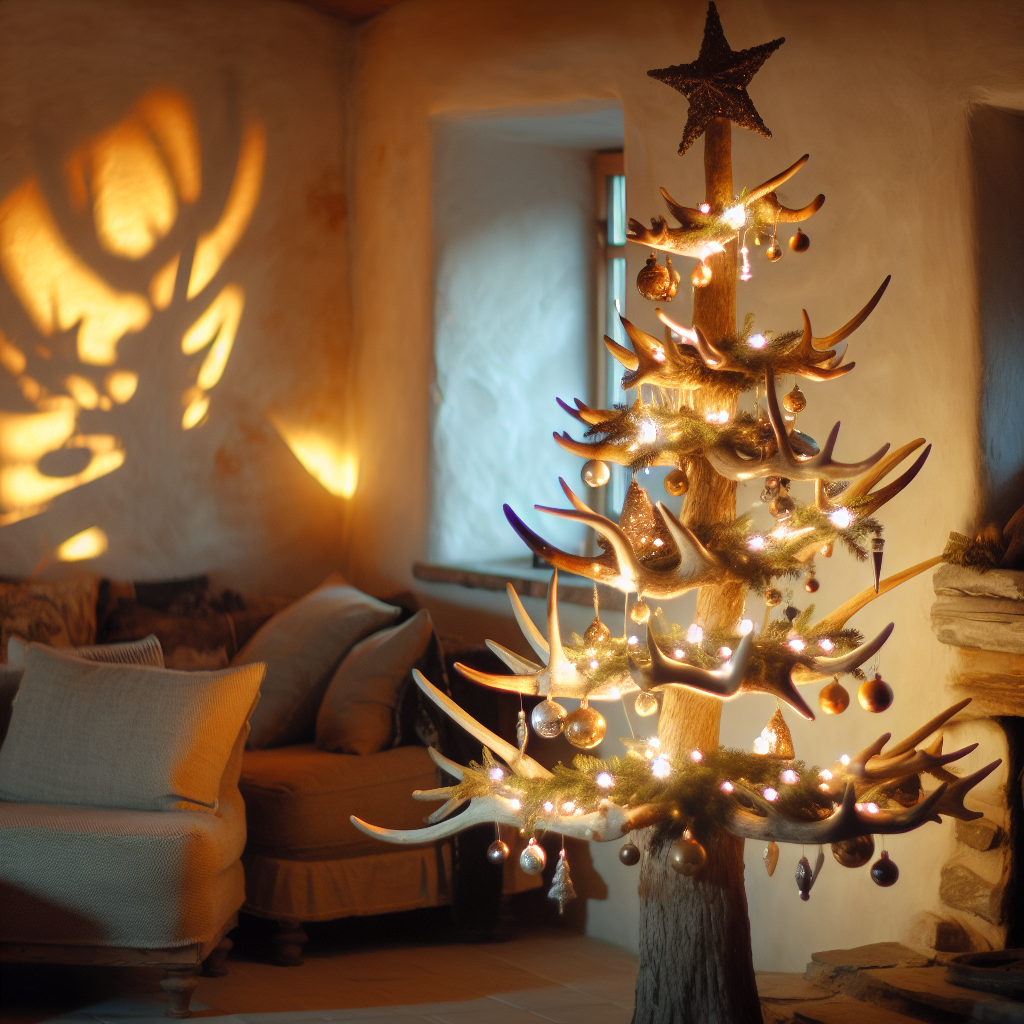 deer antler christmas tree