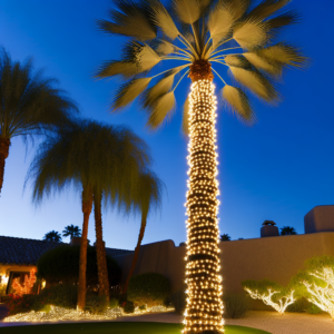 How to wrap a PALM tree with christmas lights