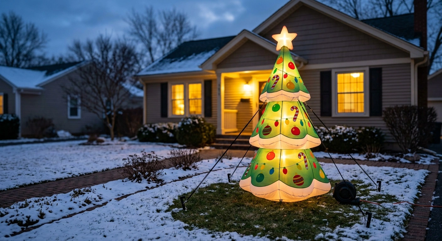inflatable christmas tree