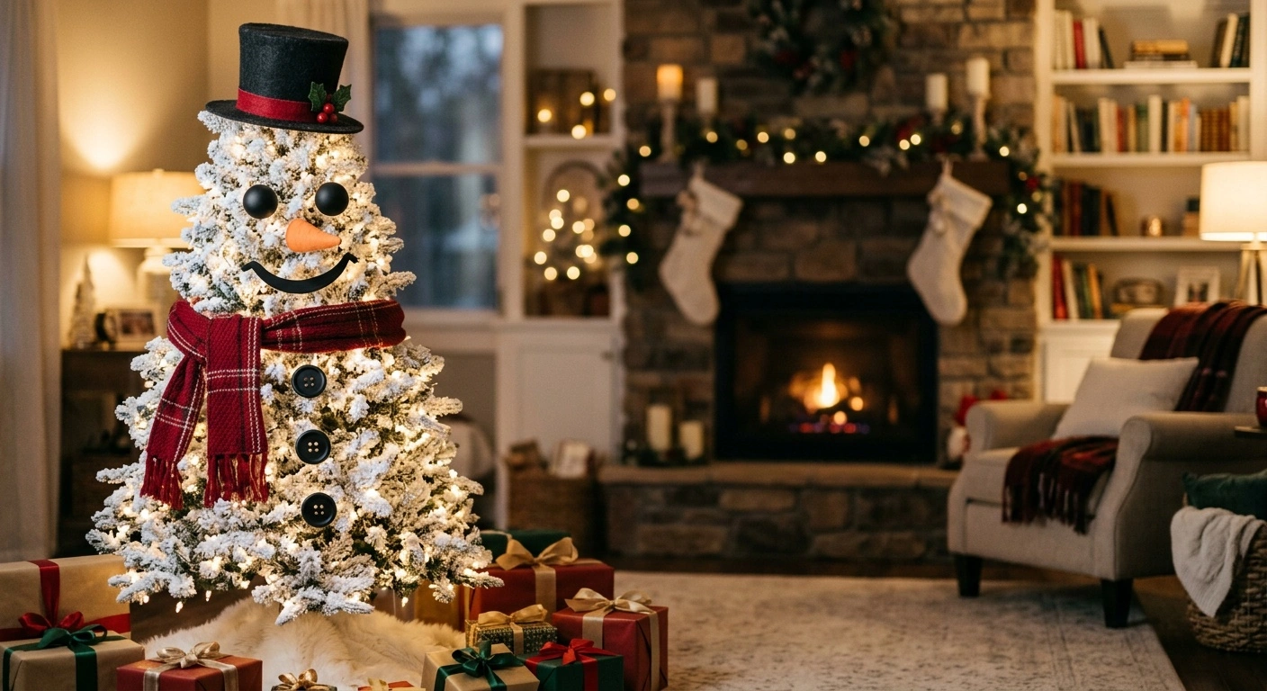 snowman christmas tree